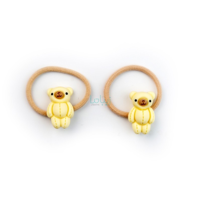 پک کش مو طرح خرسی کد H02 بسته 2 عددی