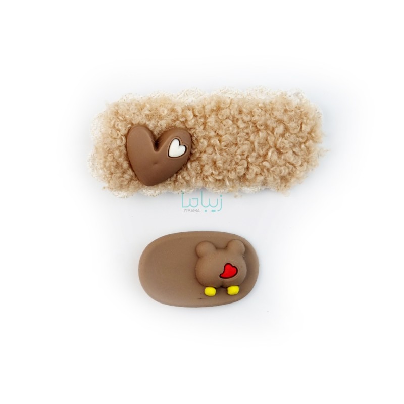 پک گیره مو طرح تدی کد A02 بسته 2 عددی