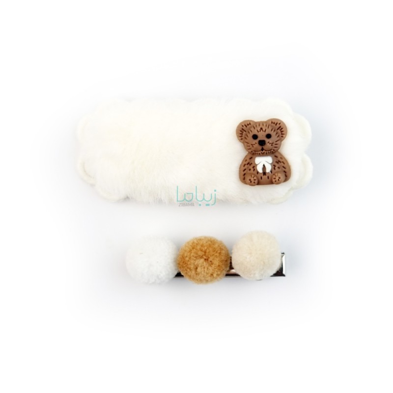 پک گیره مو طرح تدی کد A02 بسته 2 عددی