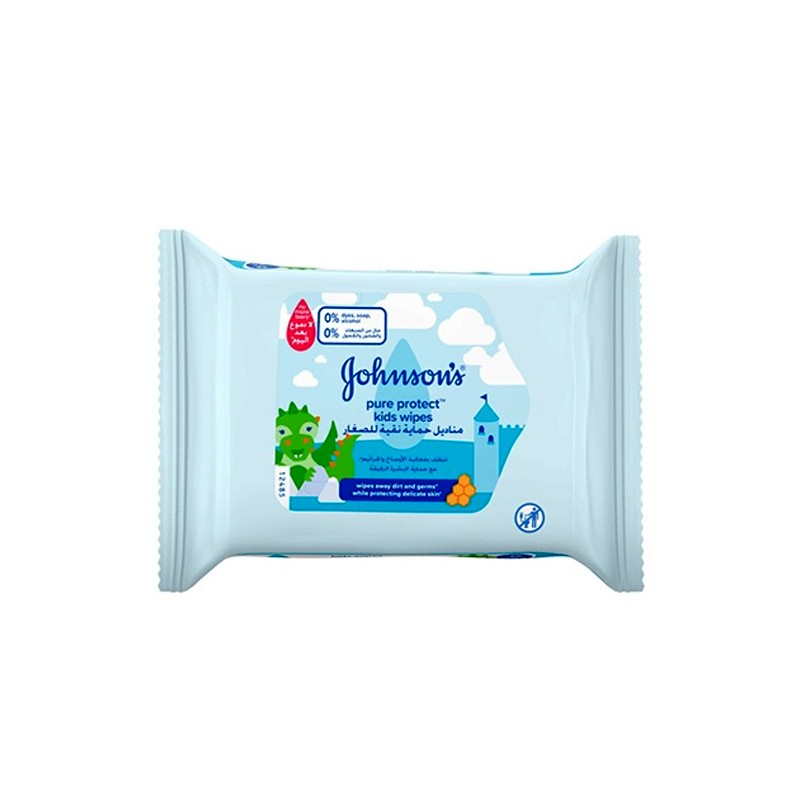 دستمال مرطوب کودک مدل Pure Protect جانسون بسته 25 عددی