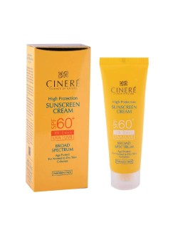 کرم ضد آفتاب SPF60 بدون رنگ انواع پوست سینره 50 میل