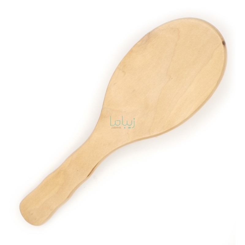 برس چوبی تخت مدل بیضی دندانه ساده کد 100