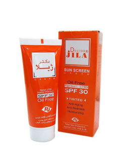 کرم ضد آفتاب SPF30 فاقد چربی رنگی دکتر ژیلا 65 گرم