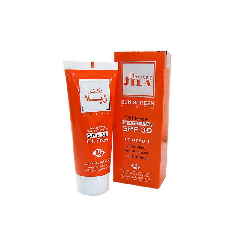 کرم ضد آفتاب SPF30 فاقد چربی رنگی دکتر ژیلا 65 گرم