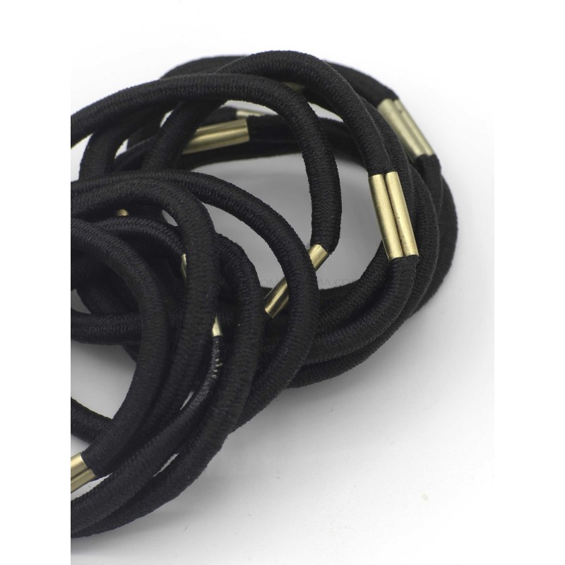 کش مو مدل قیطانی رنگ مشکی Black کد 60-0-1 بسته 12 عددی
