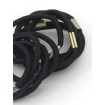 کش مو مدل قیطانی رنگ مشکی Black کد 60-0-1 بسته 12 عددی
