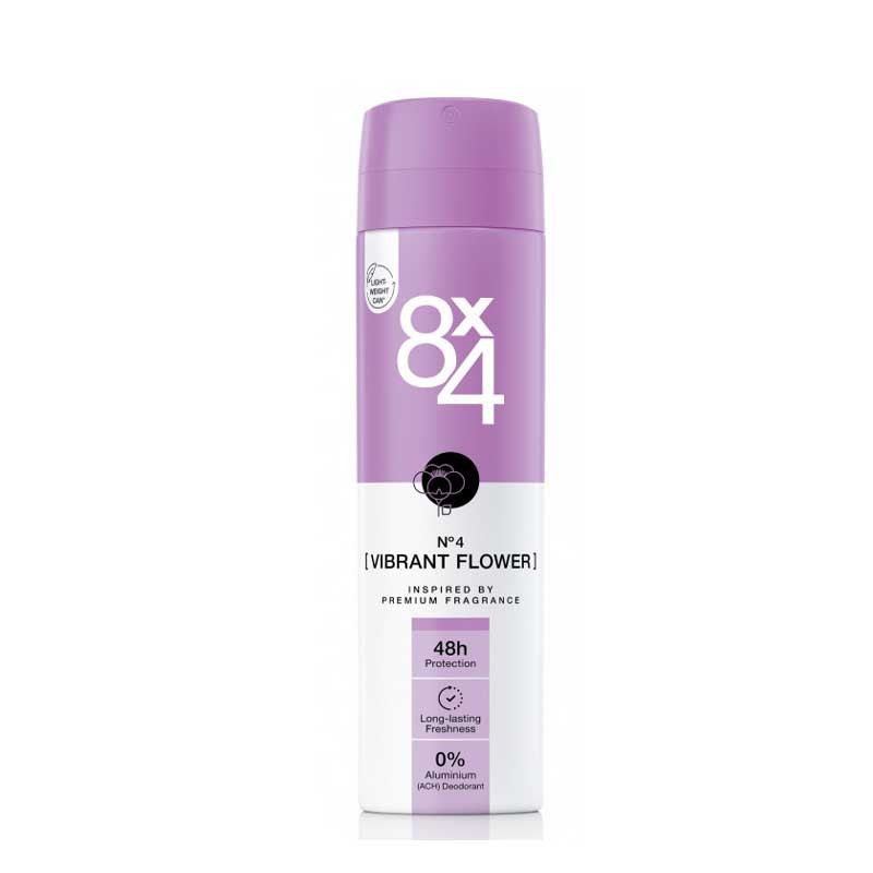 اسپری ضدتعریق زنانه مدل VIBRANT FLOWER هشت در چهار 150 میل