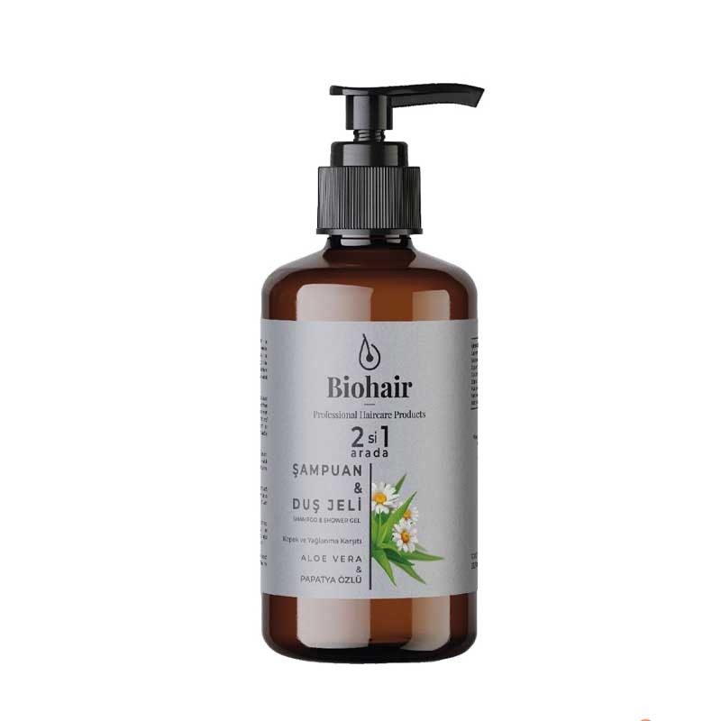 شامپو سر و بدن ضد شوره مدل Aloe Vera & PAPATYA بیوهیر 1 لیتر