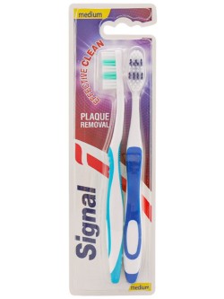 مسواک سیگنال برس متوسط مدل Plaque Removal بسته 2 عدد