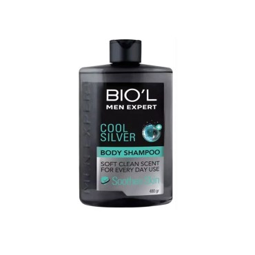 شامپو بدن مردانه مدل Cool Silver بیول 480 گرم