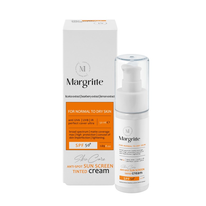 فلوئید ضد آفتاب ساده SPF50+ پوست چرب مارگریت 50 میل