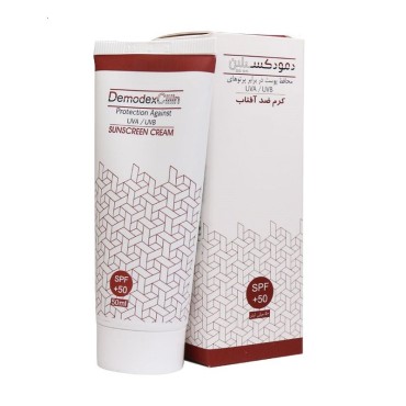 کرم ضد آفتاب بی‌رنگ SPF50 مناسب انواع پوست دمودکسیلین 50 میل