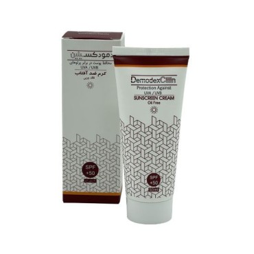 کرم ضد آفتاب رنگی SPF50 مناسب انواع پوست دمودکسیلین 50 میل