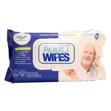 دستمال مرطوب Adult Wipes دافی بسته 100 عددی