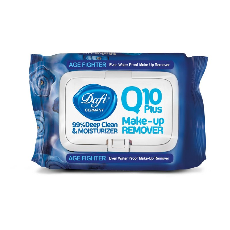 دستمال مرطوب پاک‌کن آرایش مدل Q10 طرح میوه بلوبری دافی بسته 50 عددی