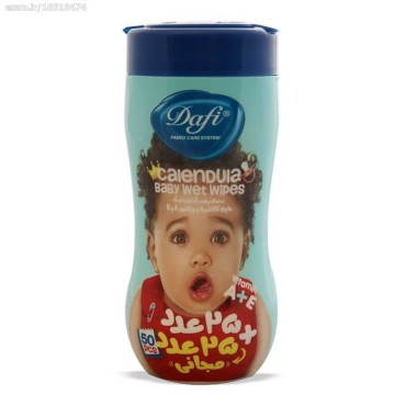 دستمال مرطوب کودک کالاندولا کمر باریک دافی ۵0 برگ