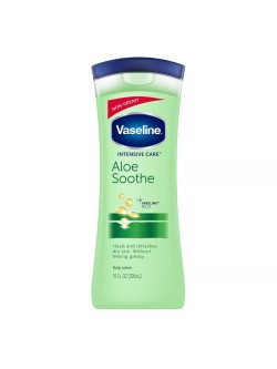 لوسیون بدن وازلین، مدل Aloe Soothe حاوی عصاره آلوئه ورا حجم 400 میل