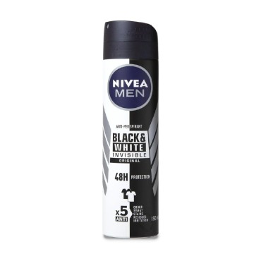 اسپری ضدتعریق مردانه مدل Invisible Black and White Original نیوا 150 میل