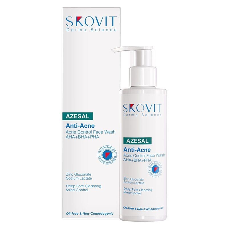 ژل شستشوی صورت مناسب پوست های دارای آکنه حاوی AHA+BHA+PHA اسکوویت 200 گرم