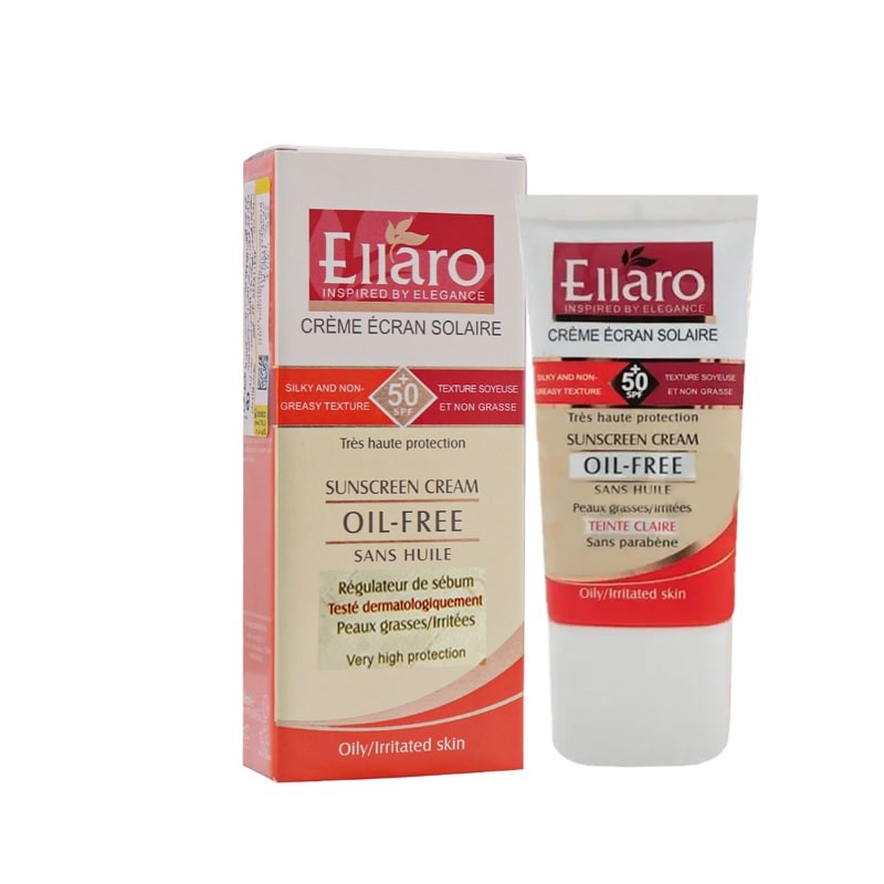 کرم ضدآفتاب فاقد چربی SPF50 بدون رنگ الارو 40 میل