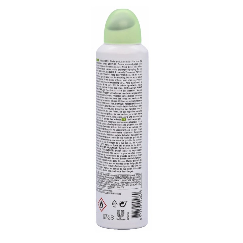 اسپری بدن ضد تعریق زنانه داو مدل Go Fresh (خیار) حجم 250 میل - هند