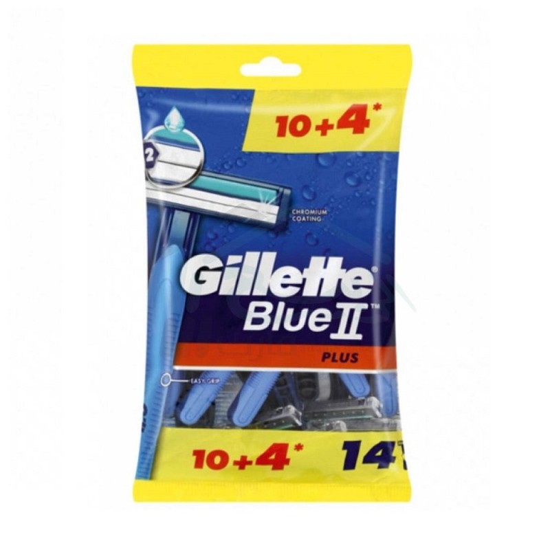 خودتراش ژیلت 2 لبه مدل Blue2 Plus بسته 14 عددی