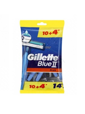 خودتراش ژیلت 2 لبه مدل Blue2 Plus بسته 14 عددی