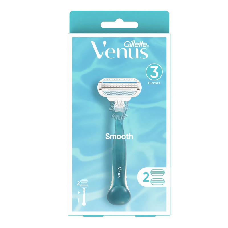خودتراش ژیلت 3 لبه مدل Smooth (یک دسته + 2 یدک)