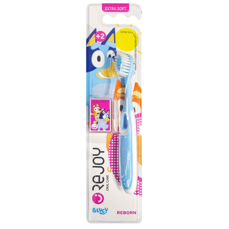 مسواک کودک ریجوی مدل Reborn بالای 2 سال طرح Bluey برس خیلی نرم درپوش دار
