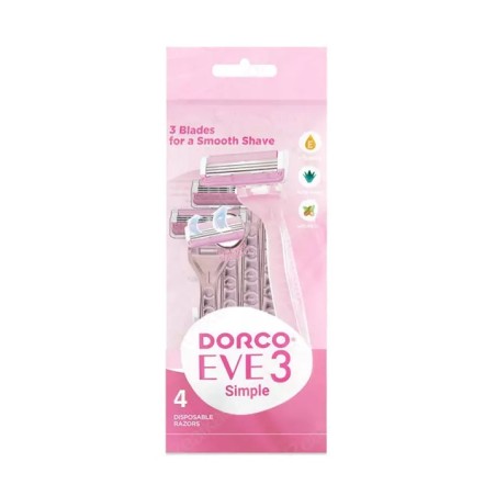 خودتراش دورکو زنانه مدل 3 لبه EVE 3 Simple بسته 4 عددی