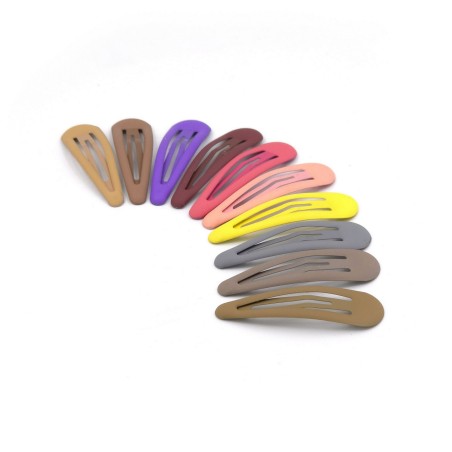 گیره مو مدل تق تقی ساده رنگی کد 45-20-1 بسته 10 عددی