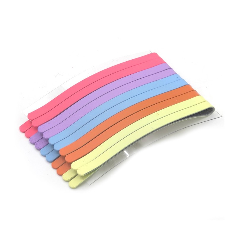 سنجاق مو طرح رنگی مات ساده کد 650401 بسته 10 عددی