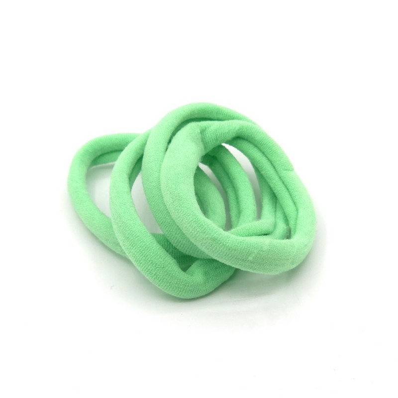 کش مو حوله ای رنگ سبز پاستیلی بسته 5 عددی