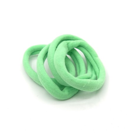 کش مو حوله ای رنگ سبز پاستیلی بسته 5 عددی