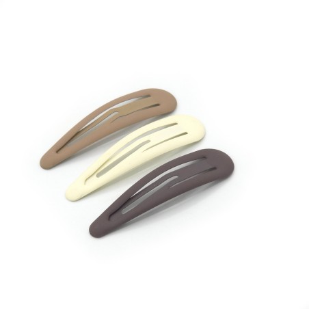 گیره مو تق تقی طرح کلاسیک طیف رنگ نود بسته 3 عددی