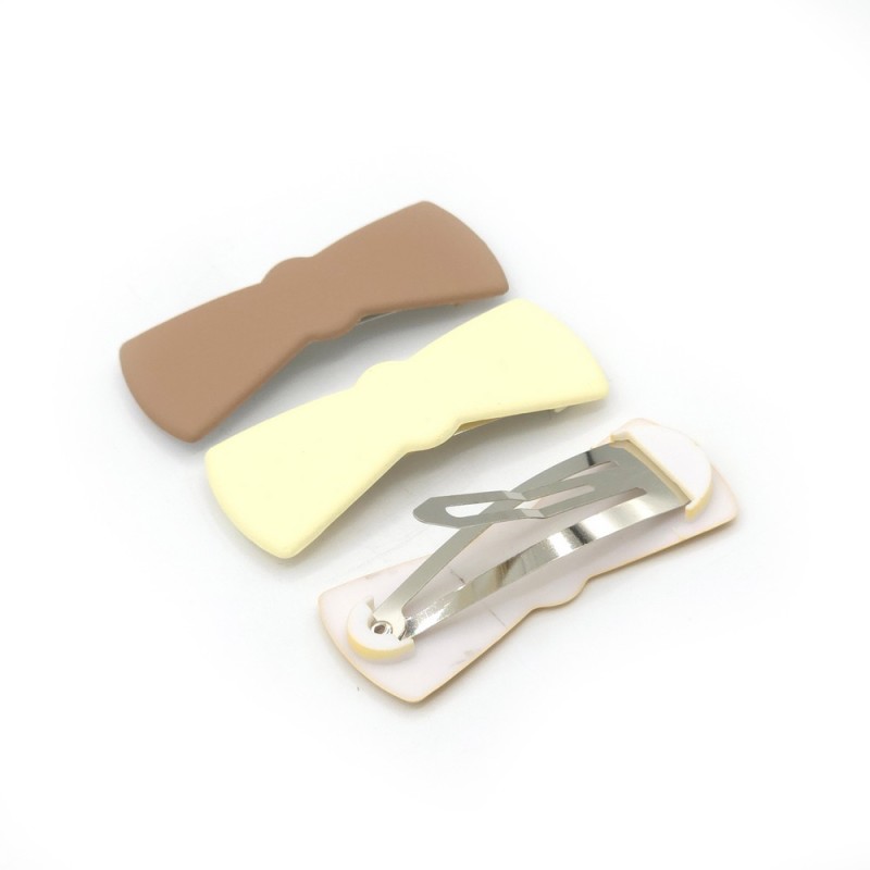 گیره مو تق تقی طرح پاپیون طیف رنگ نود بسته 3 عددی