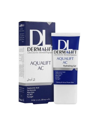 ژل آبرسان صورت درمالیفت مناسب پوست های چرب و جوش دار مدل Aqualift AC حجم 50 میل