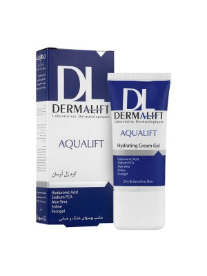 ژل آبرسان صورت درمالیفت مناسب پوست های خشک و حساس مدل Aqualift حجم 50 میل