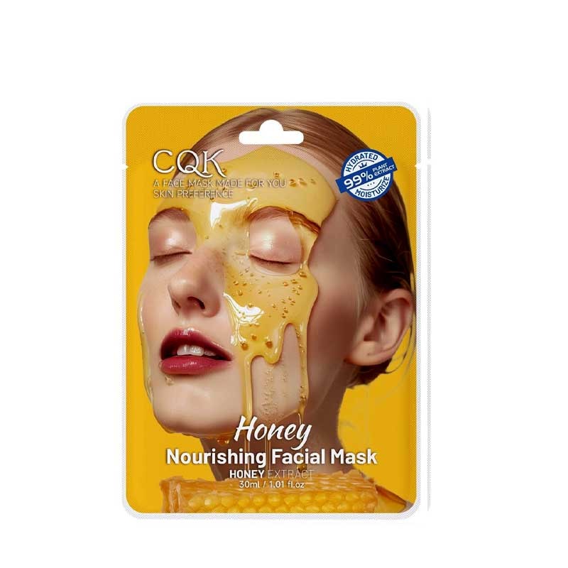 ماسک صورت ورقه ای سی کیو کا مدل عسل حجم 30 میل