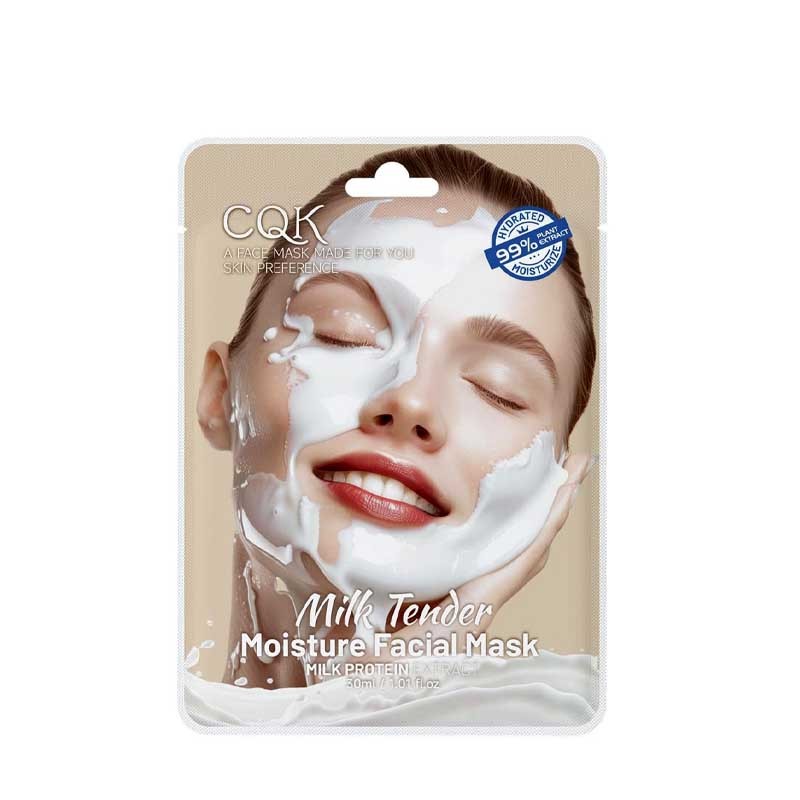 ماسک صورت ورقه ای سی کیو کا مدل شیر حجم 30 میل