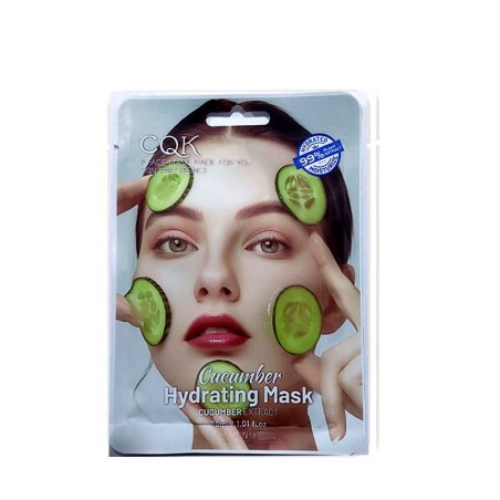 ماسک صورت ورقه ای سی کیو کا مدل خیار حجم 30 میل