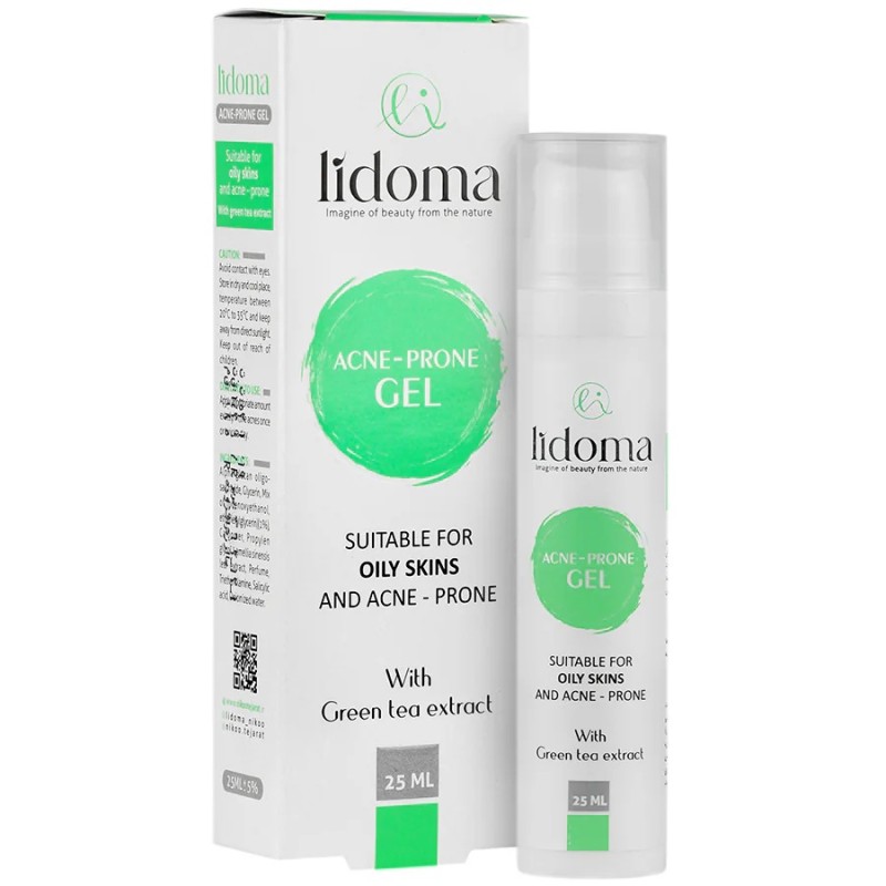 ژل صورت لیدوما مناسب پوست چرب و جوش دار حجم 25 میل