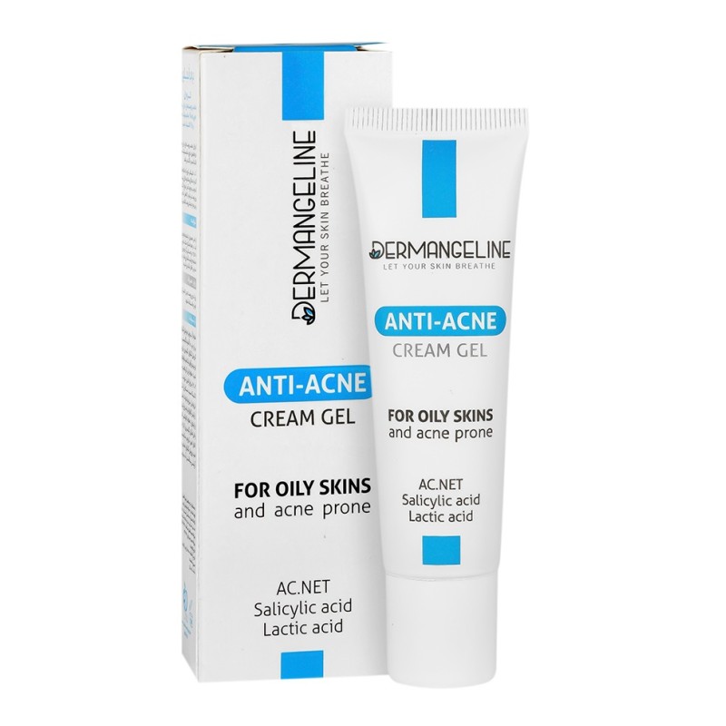 کرم ژل درم انجلین مناسب پوست های دارای جوش حجم 30 میل