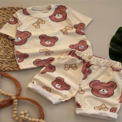 تیشرت شلوارک بچگانه طرح کد 5042