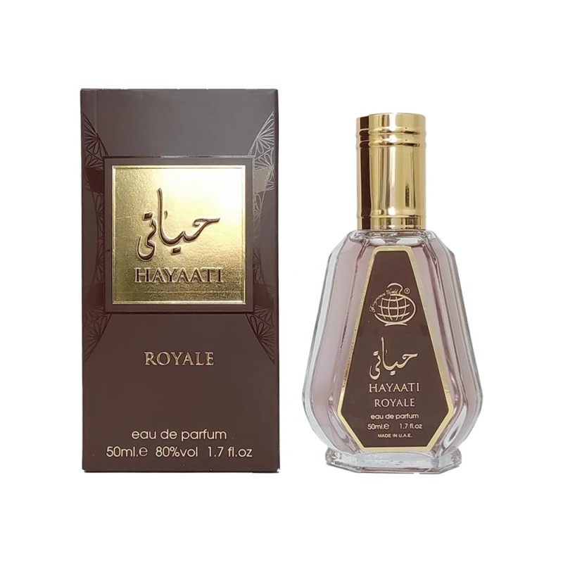 ادکلن فرگرنس ورد مدل HAYAATI ROYALE قهوه ای حجم 50 میل