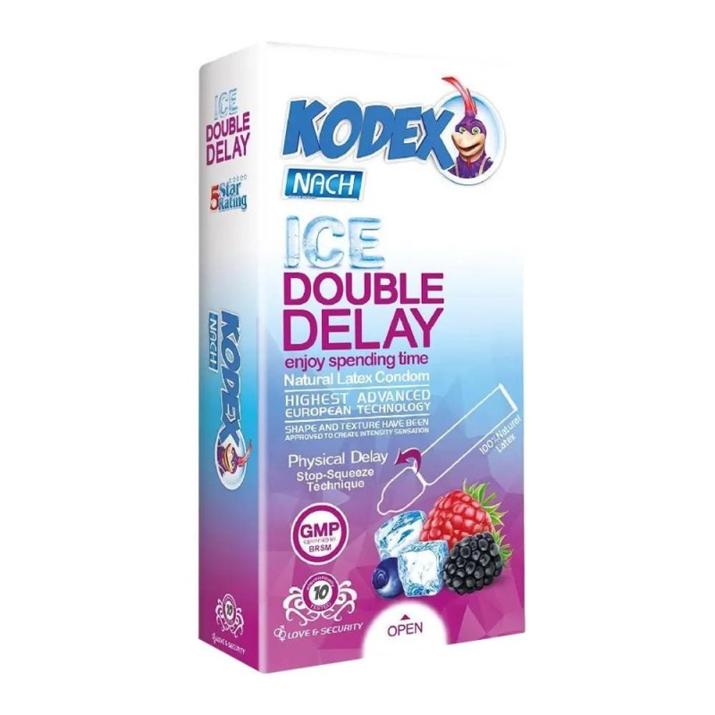 کاندوم کدکس مدل Ice Double Delay بسته 10 عددی