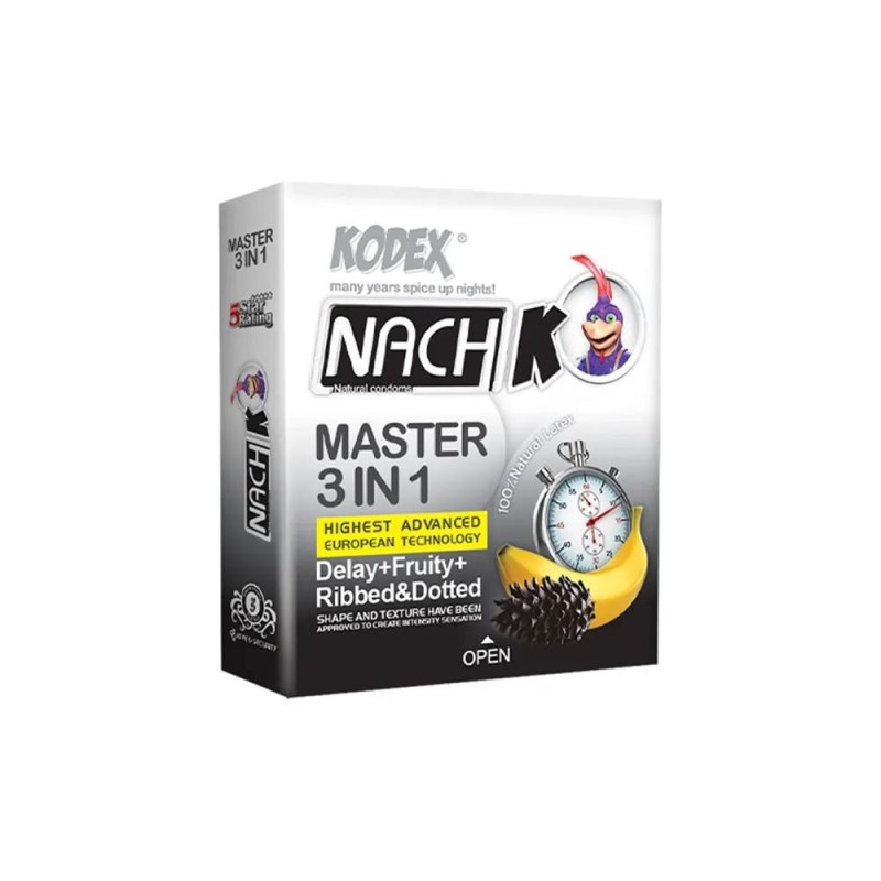 کاندوم کدکس مدل Master 3 in 1 بسته 3 عددی