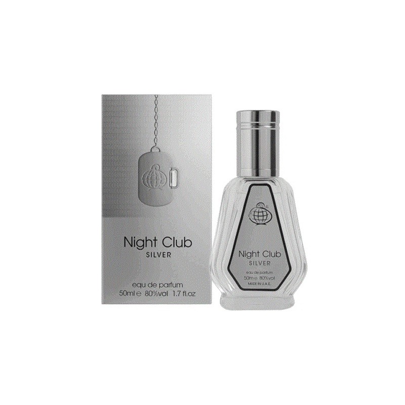 ادکلن فرگرانس ورد (Fragrance World) مدل Night Club SILVER حجم 50 میل