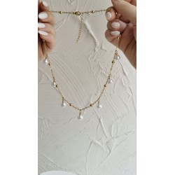 گردنبند زنانه طرح گوی و مروارید