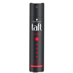 اسپری حالت دهنده مو تافت Taft مدل power hold شماره 5 (مشکی قرمز) حجم 250 میلی لیتر